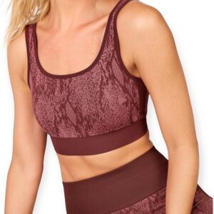 Fabletics Kamila Seamless Snake Print Sports Bra Women’s Size L‎